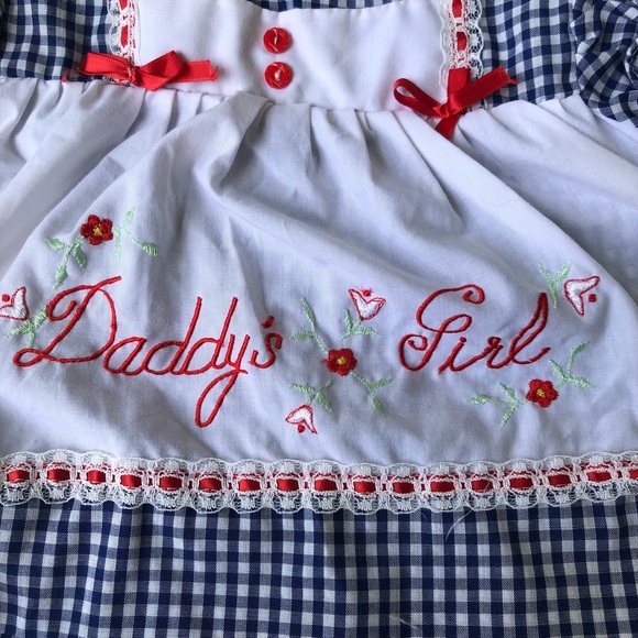 CRADLE TOGS | Vintage Baby Daddy’s Girl Dress and matching diaper cover - Picture 2 of 13
